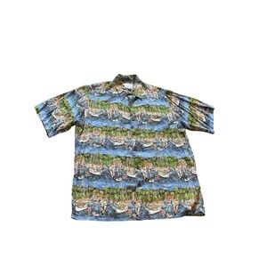 Reyn Spooner‎ Jimmy Buffet Collection Hawaiian Shirt Mens Large AOP Vintage